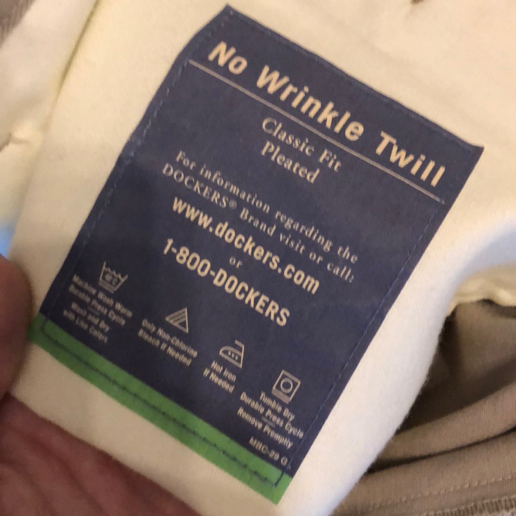Mens No Wrinkle Twill Pants